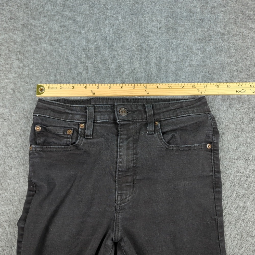 Levis‎ Jeans Womens 29 Black 726 Flare Stretch Casual Hippie Boho - Picture 7 of 16